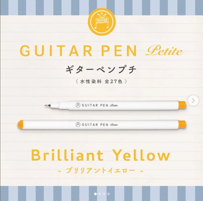 Teranishi Guitar Pen Petite - 0.3mm - Brilliant Yellow, Yellow Orcher & Yellow - Set of 3 - Image 2