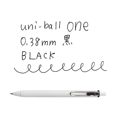 Uni-ball One Gel Pen - 0.38mm - Black - Image 2