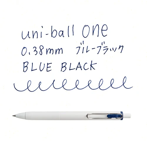 Uni-ball One Gel Pen - 0.38mm - Blue Black - Image 2