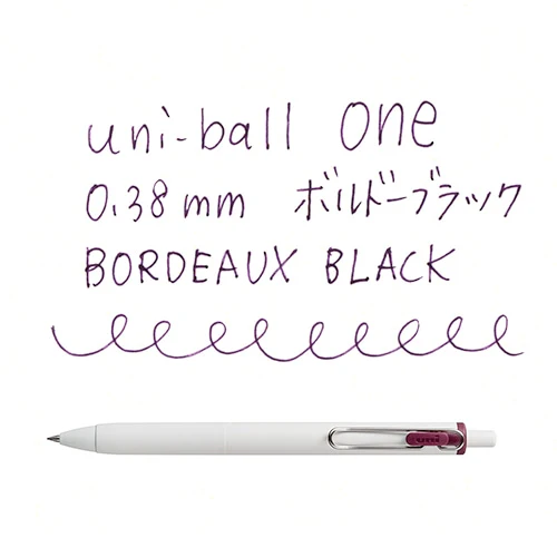 Uni-ball One Gel Pen - 0.38mm - Bordeaux black - Image 2