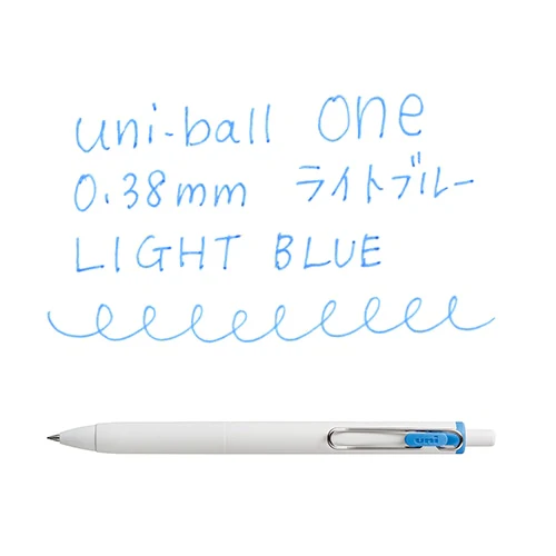 Uni-ball One Gel Pen - 0.38mm - Light Blue - Image 2