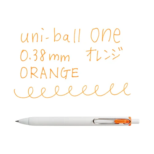 Uni-ball One Gel Pen - 0.38mm - Orange - Image 2