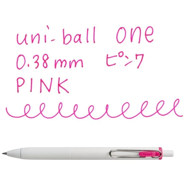 Uni-ball One Gel Pen - 0.38mm - Pink - Image 2