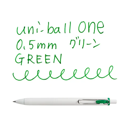 Uni-ball One Gel Pen - 0.5mm - Green - Image 2