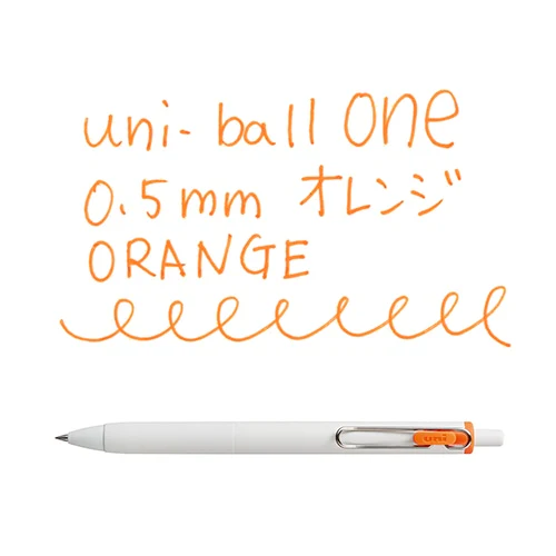 Uni-ball One Gel Pen - 0.5mm - Orange - Image 2