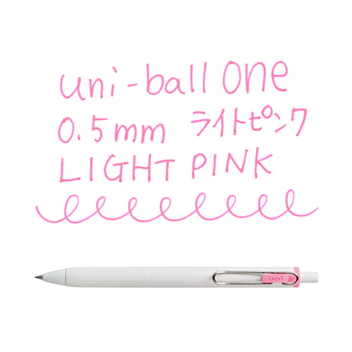 Uni-ball One Gel Pen - 0.5mm - Light Pink - Image 2