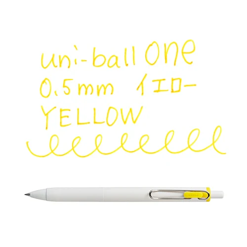 Uni-ball One Gel Pen - 0.5mm - Yellow - Image 2