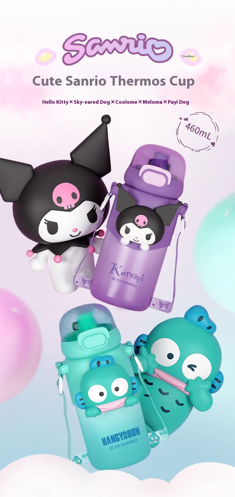 Sanrio Characters - 3D Thermal Travel Bottles - Image 8