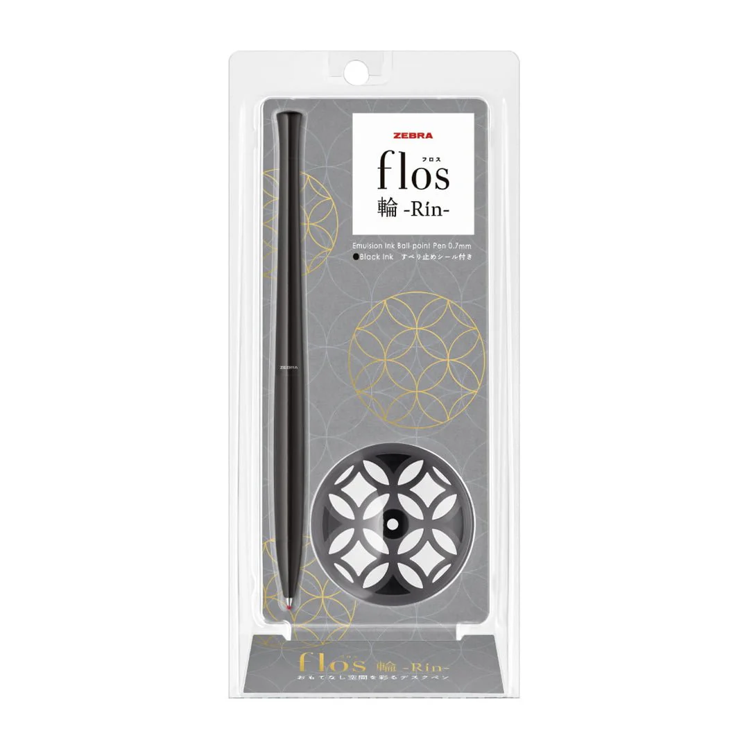 Zebra Floss Ring Desk Pen - Rin Series - 0.7mm - Black - Image 3