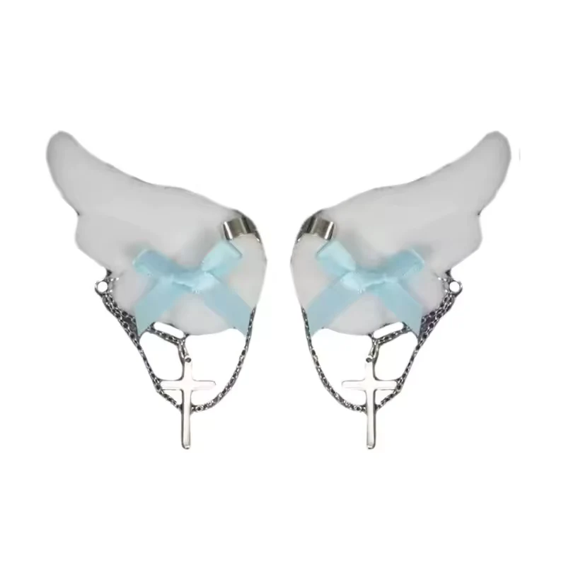 Hair Clips - Angel Wings - Chains & Bows - Image 3