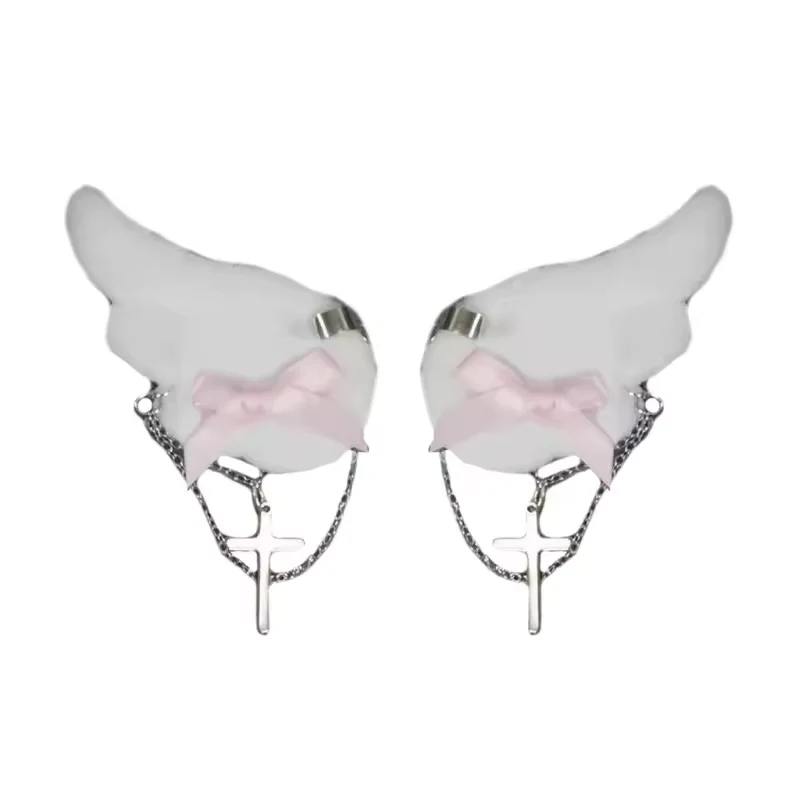 Hair Clips - Angel Wings - Chains & Bows - Image 4