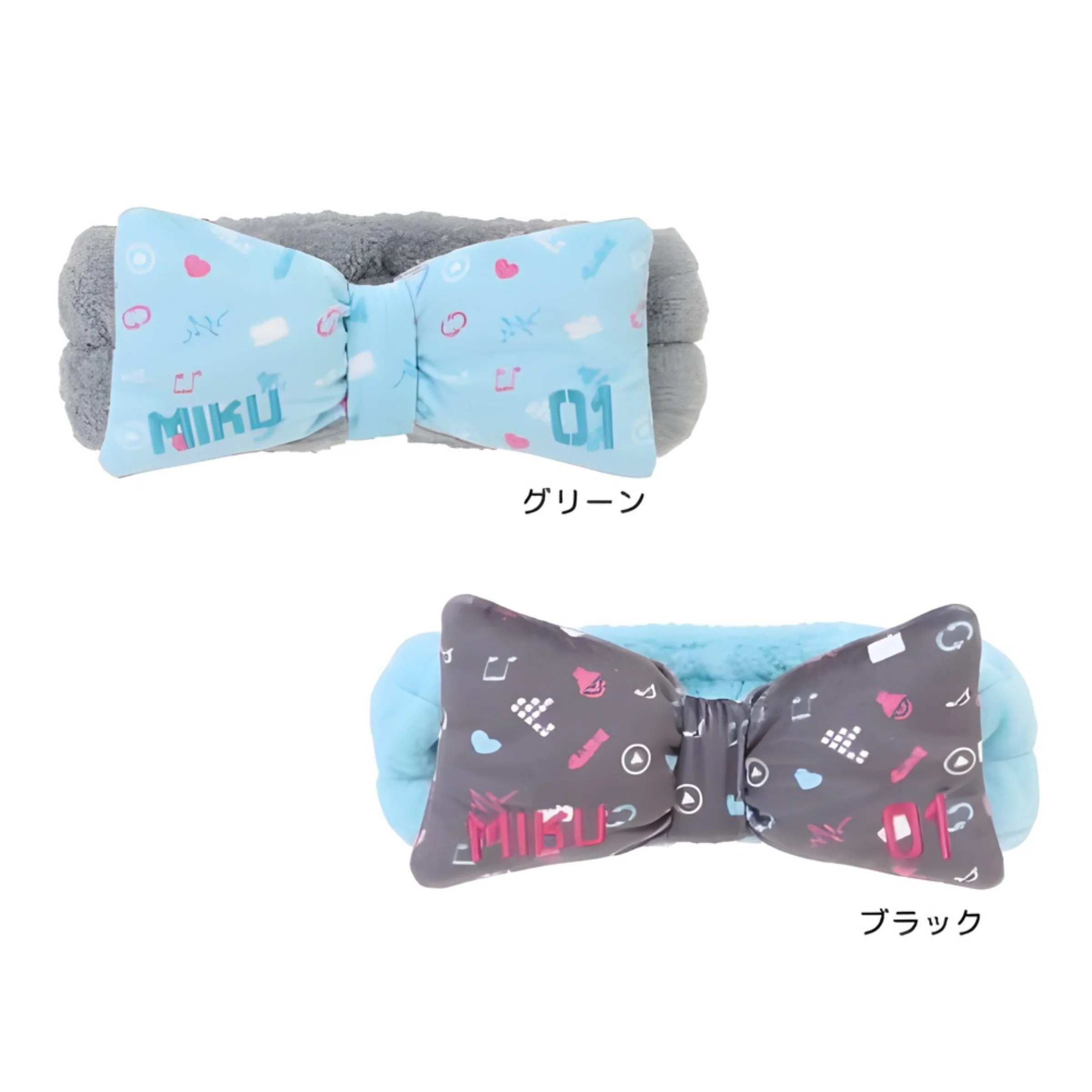 Hatsune Miku - Fluffy Plush Bow Headband - Image 3