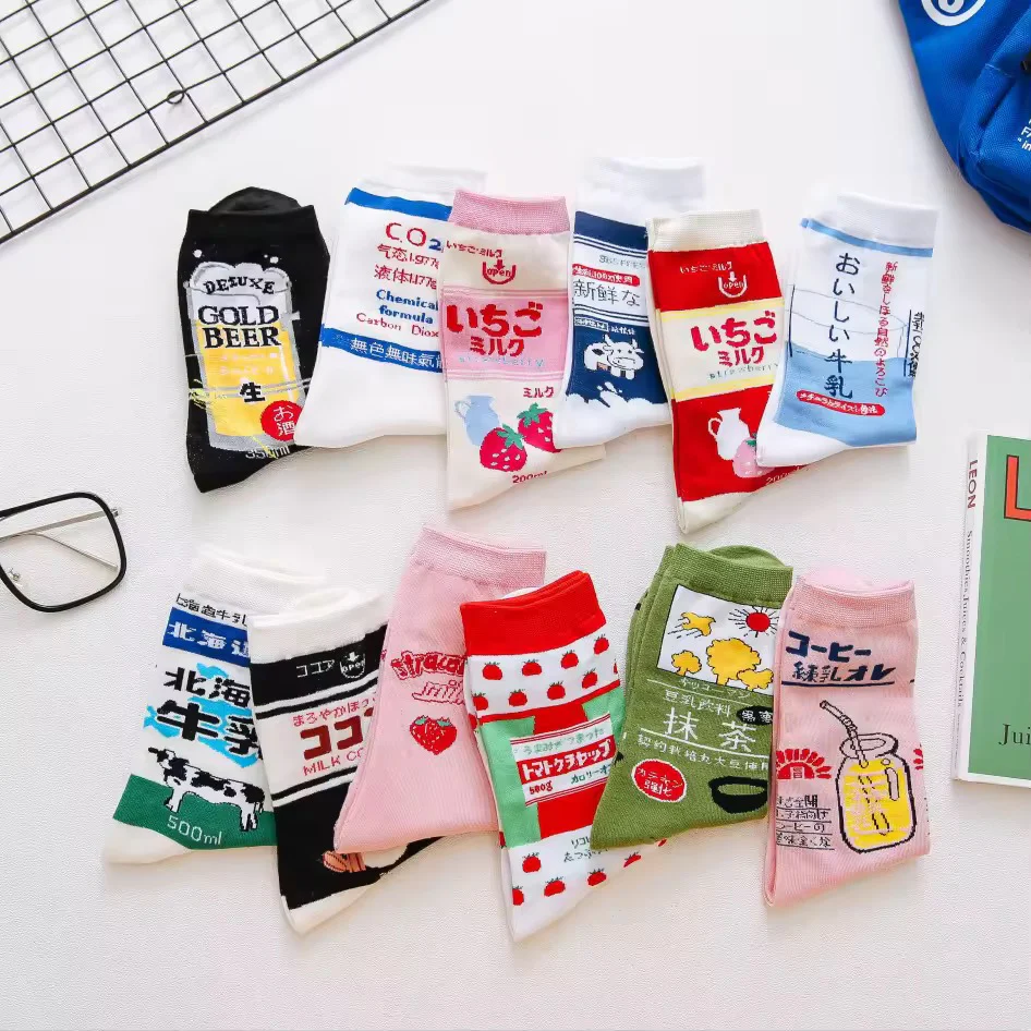 Japanese Drinks & Milk Carton Socks - Image 3