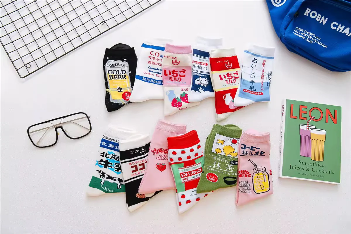 Japanese Drinks & Milk Carton Socks - Image 6