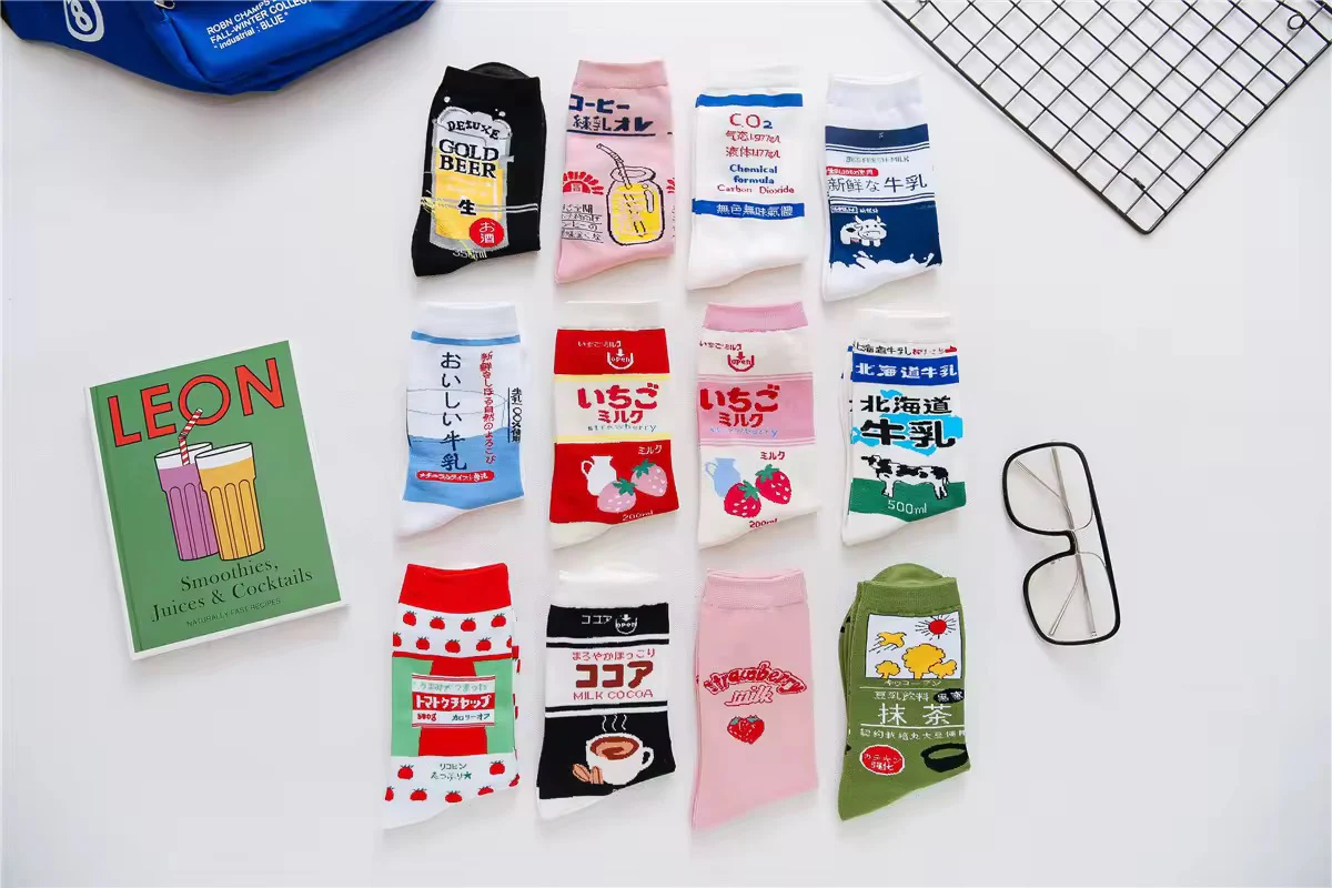 Japanese Drinks & Milk Carton Socks - Image 7