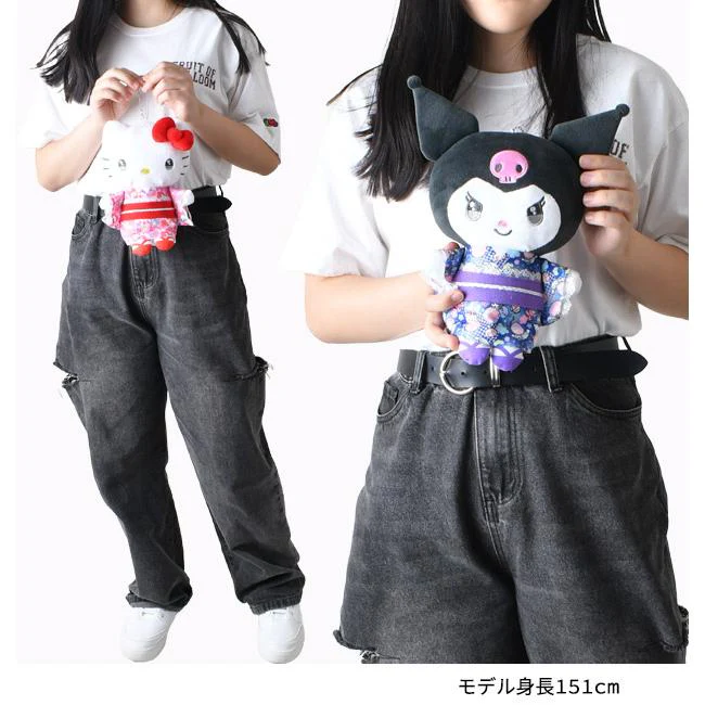 Sanrio Characters Big Plush Keychain Pouch -  Kimono Edition - Image 13