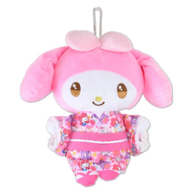 Sanrio Characters Big Plush Keychain Pouch -  Kimono Edition - Image 3