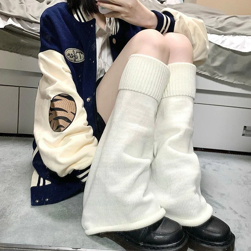 Knit Leg Warmers - White Cream - Image 3