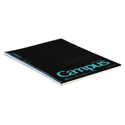 KOKUYO Campus - Soft Ring - B5 Notebook - 6mm Dotted Ruled - 40 Sheets - Black x Blue - Image 2