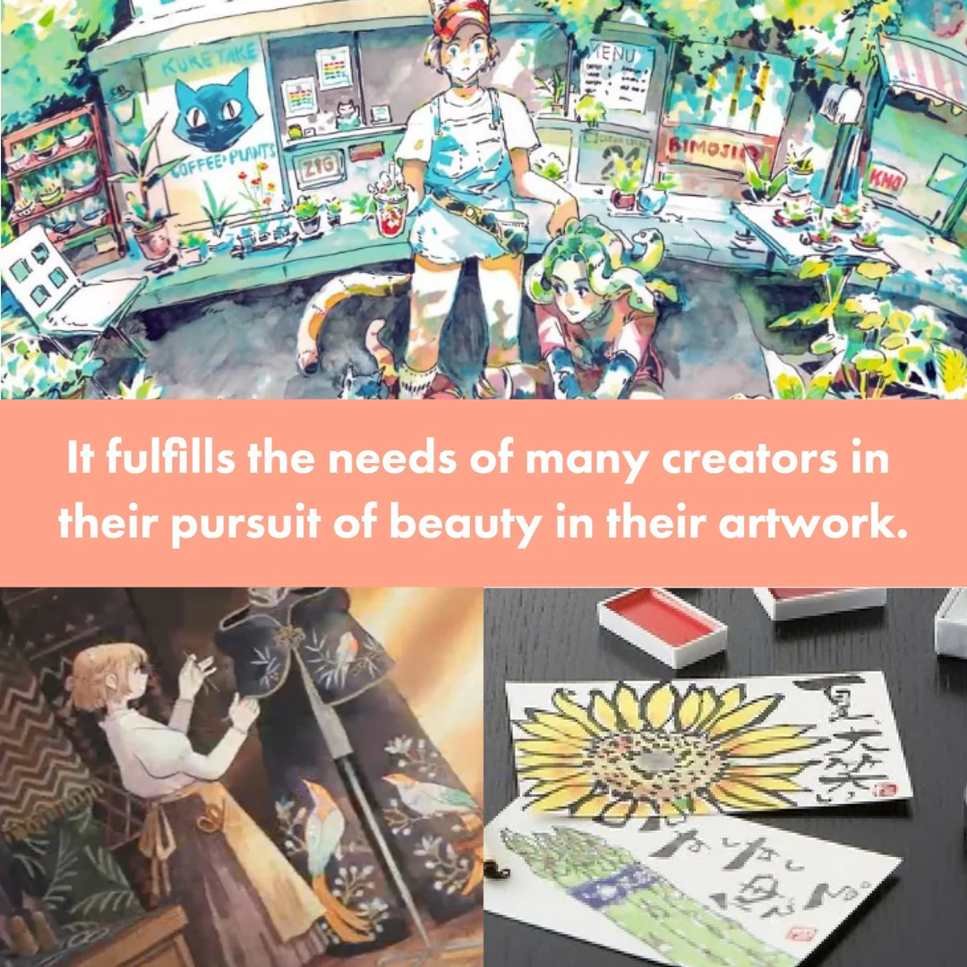 RESTOCK MAY! Kuretake - Gansai Tambi - Watercolor Paint - 24 Colours Set - Art Nouveau - Image 6