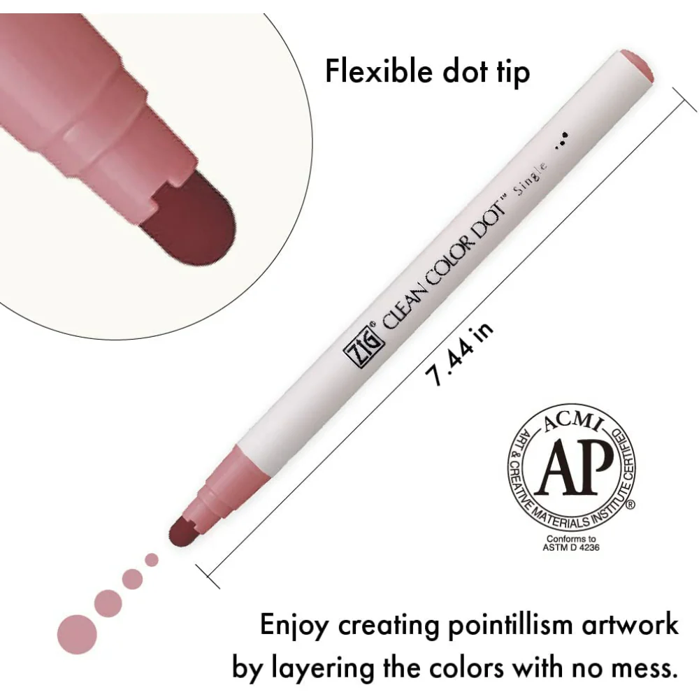 Kuretake ZIG - Clean Color DOT Mild Smoky - Set of 6 Colors - Image 3