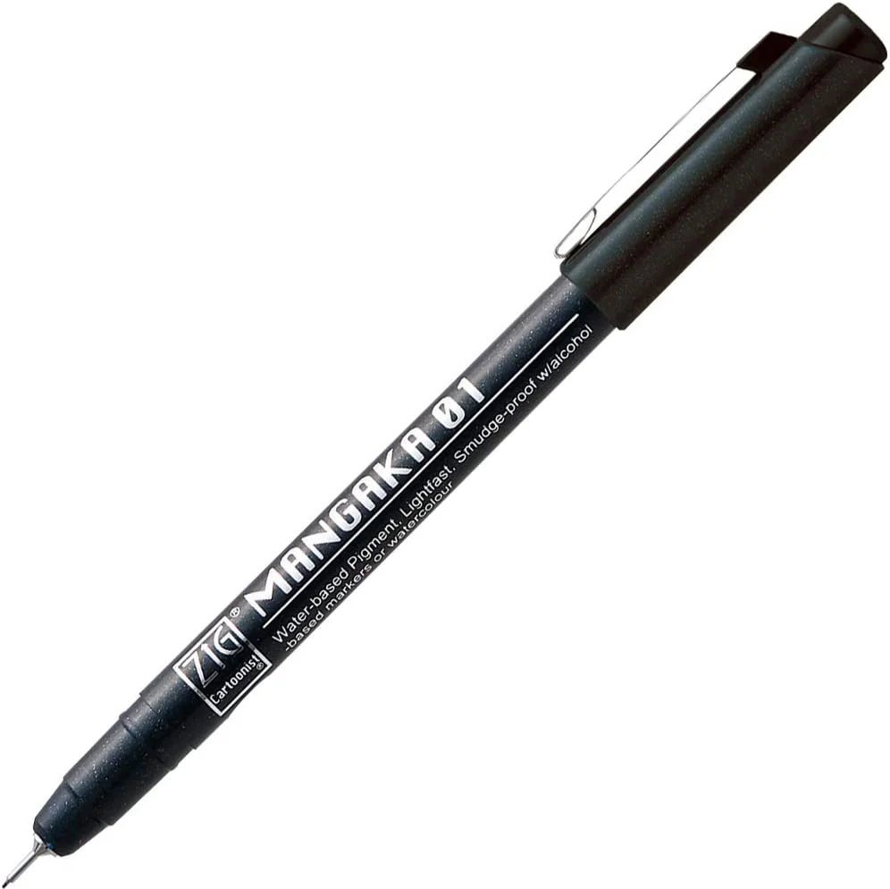 RESTOCK! Kuretake ZIG - Cartoonist Mangaka - Black - Set of 8 - Image 8