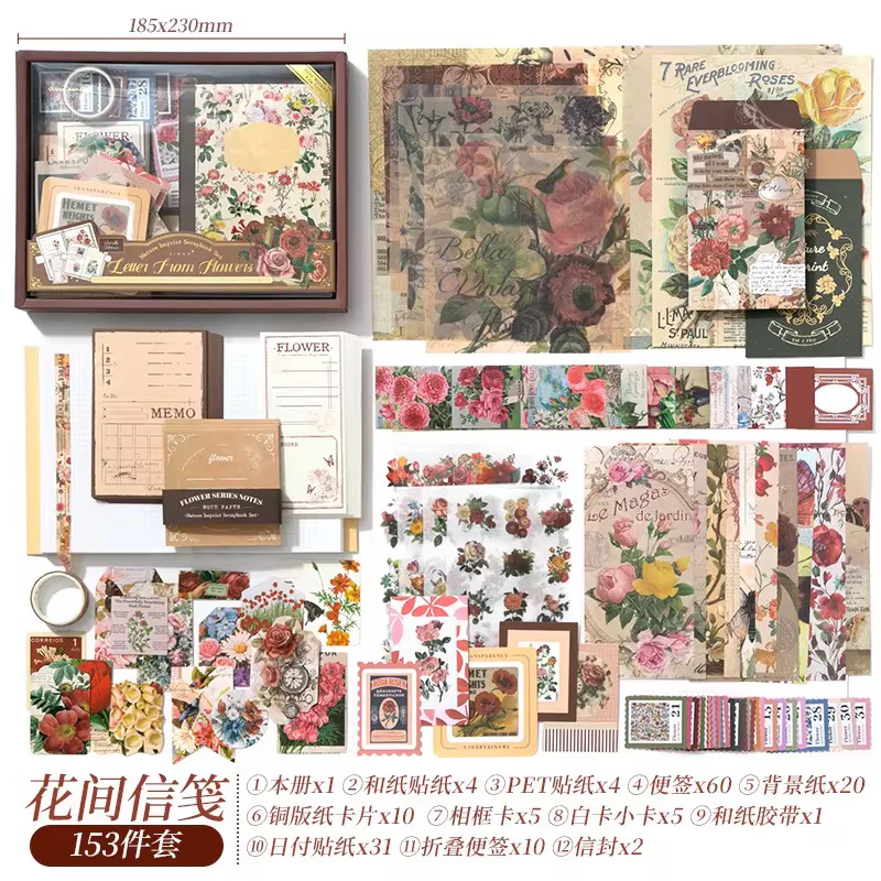 Letter From Flowers Scrapbook - Stationery Gift Box Set - Image 6