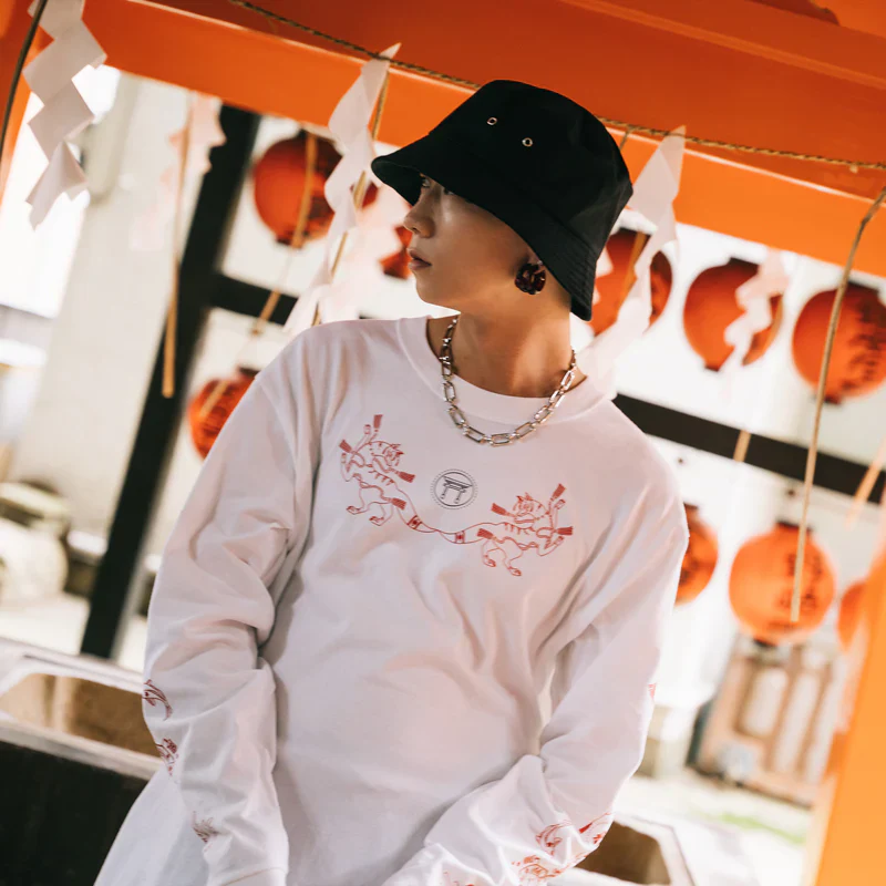 ACDC RAG Neo Japan - Fox Long Sleeve Tee White - Image 11