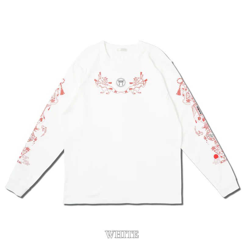 ACDC RAG Neo Japan - Fox Long Sleeve Tee White - Image 14