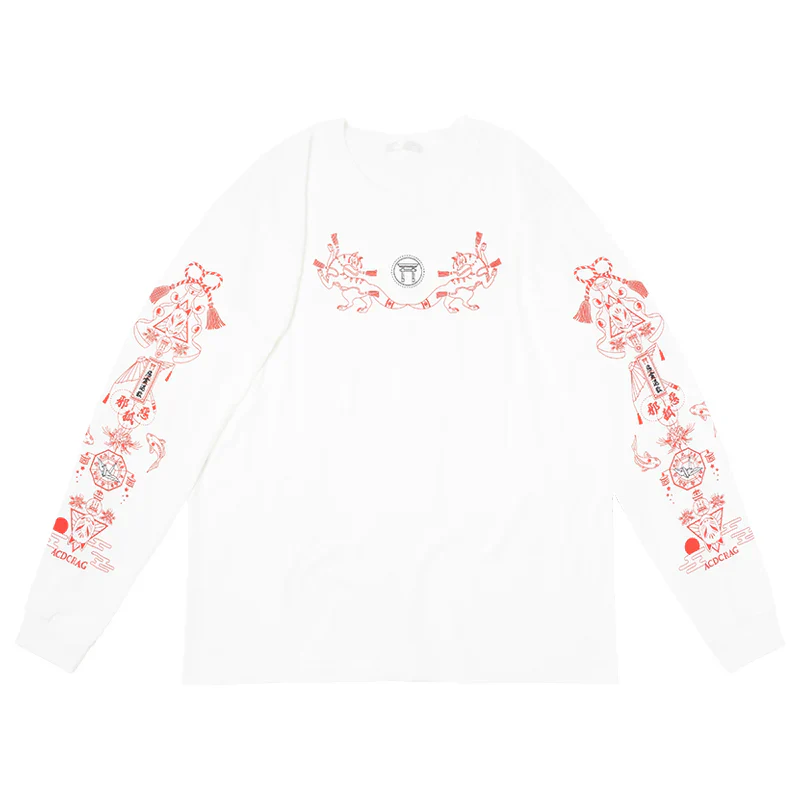 ACDC RAG Neo Japan - Fox Long Sleeve Tee White - Image 16