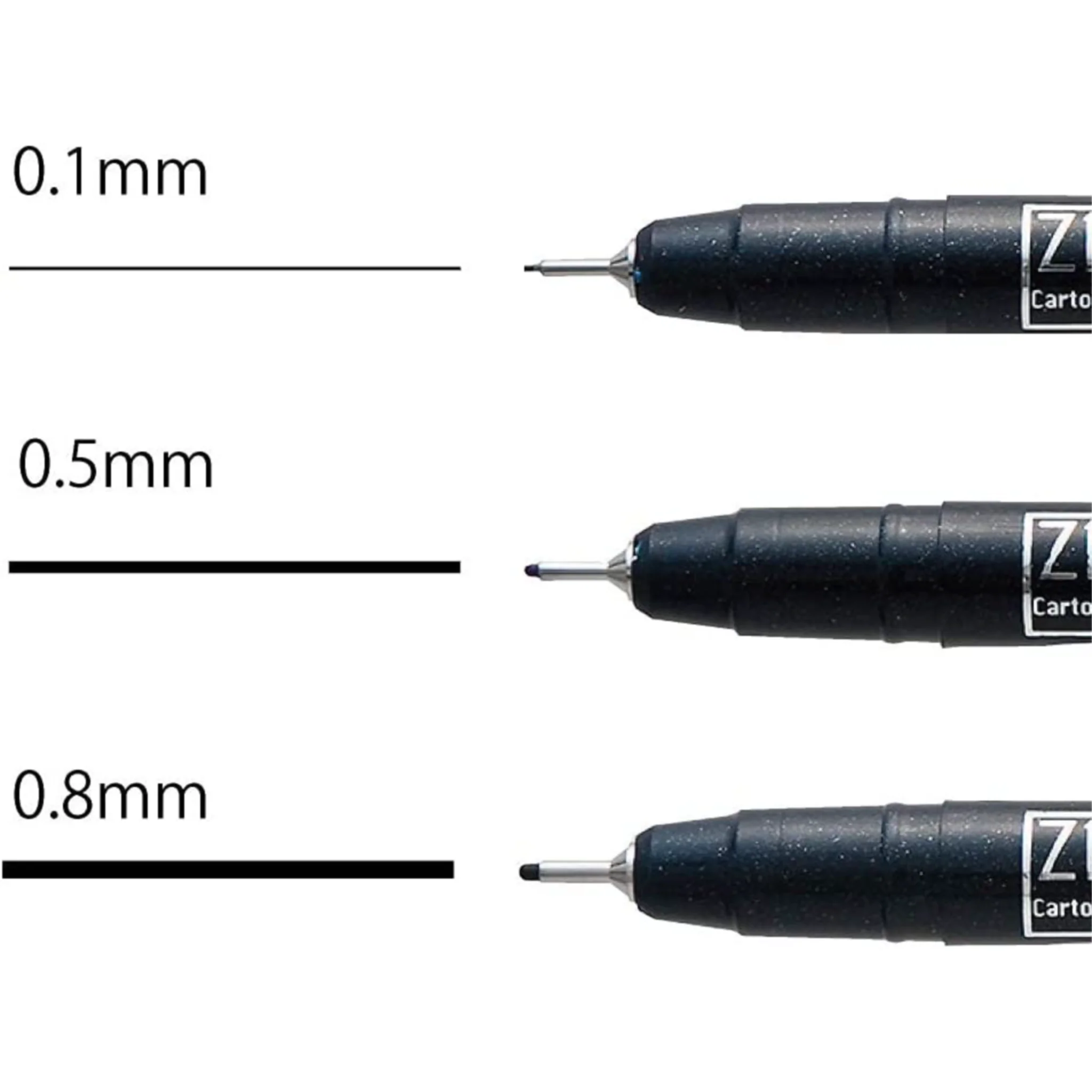 RESTOCK MAY! Kuretake ZIG - Cartoonist Mangaka - Black - Set of 3 - Image 3