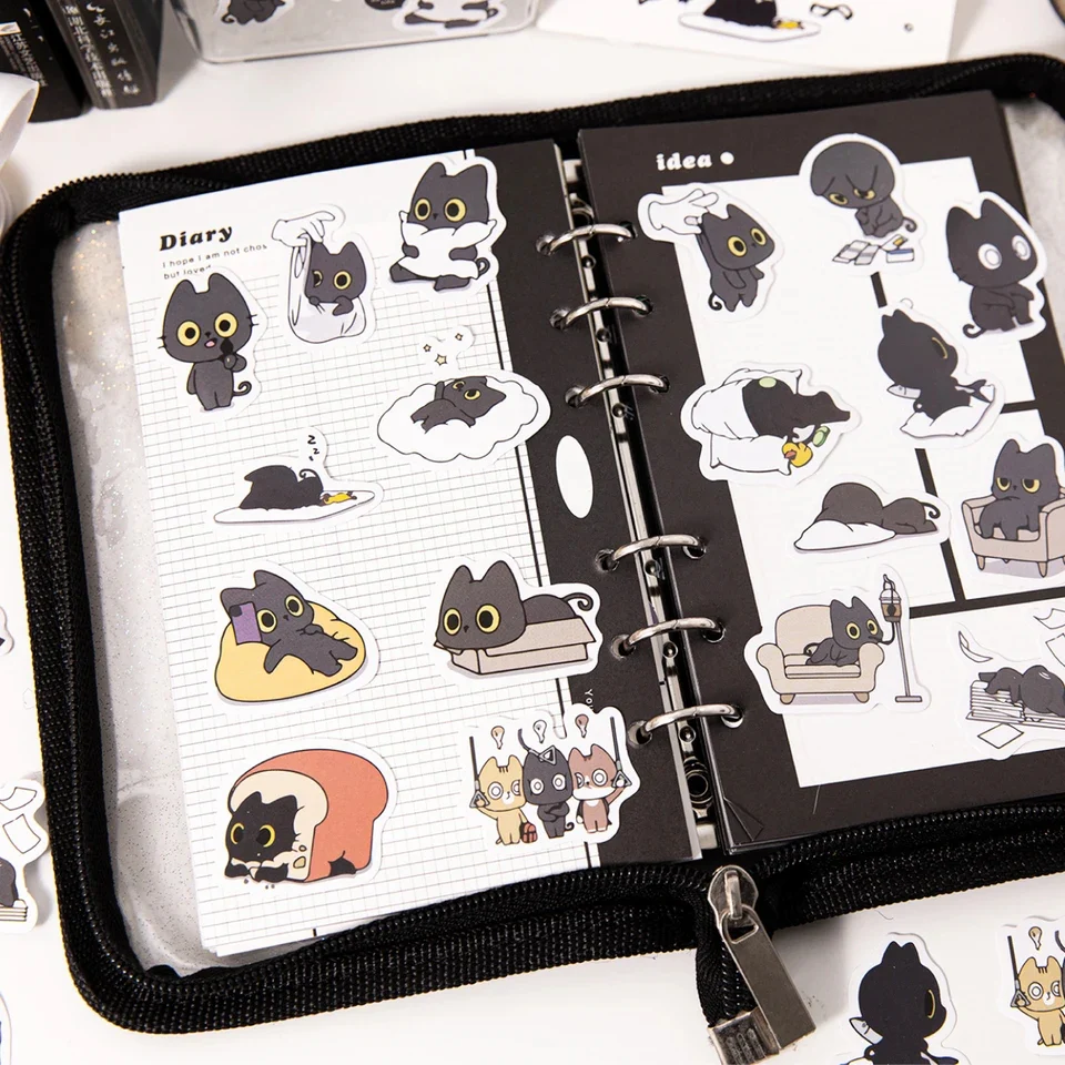 Sticker Box - Mischievous Black Cat - 45 Stickers - Image 2