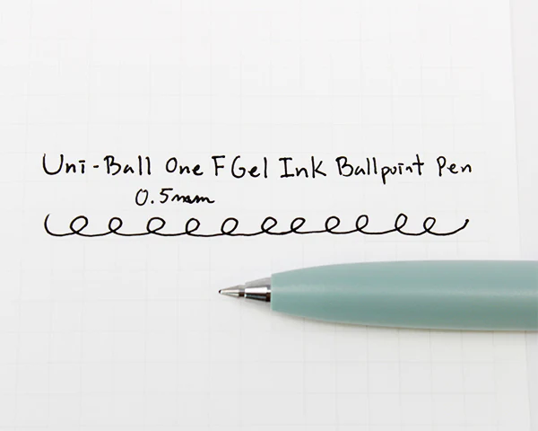 RESTOCK! Uni-ball One F Gel Pen - 0.38mm - Faded Green - Image 4