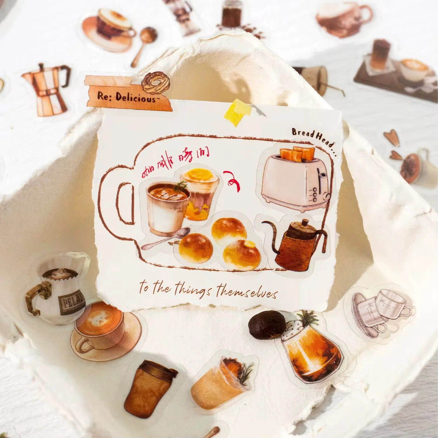 1000 Sticker Tin Set - Coffee Time & Dessert Time PET - Image 3