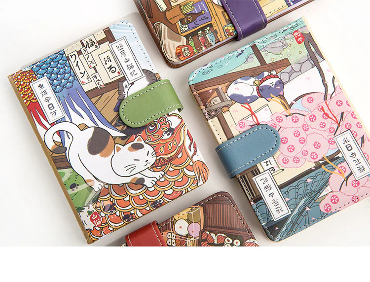 Cat Café Sketch & Story Notebook Gohobi Japanese Cat Magnetic Notebook Pocket Diary - Image 4
