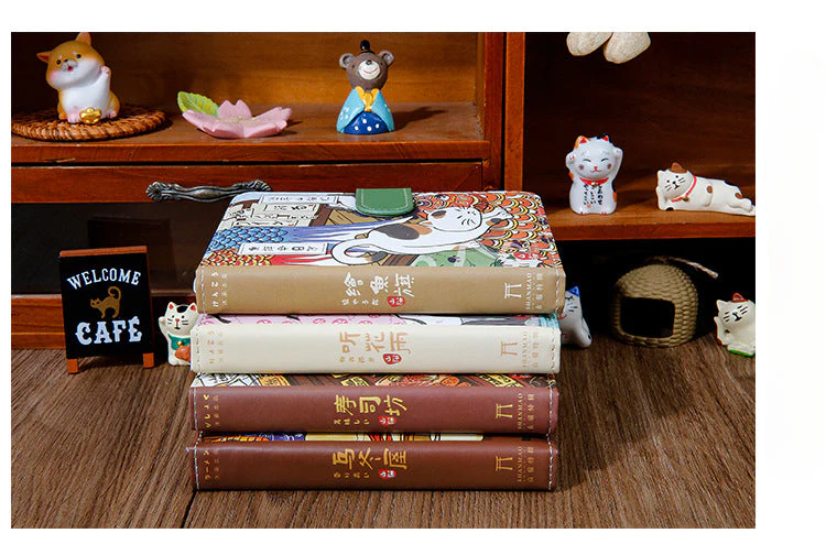 Cat Café Sketch & Story Notebook Gohobi Japanese Cat Magnetic Notebook Pocket Diary - Image 7