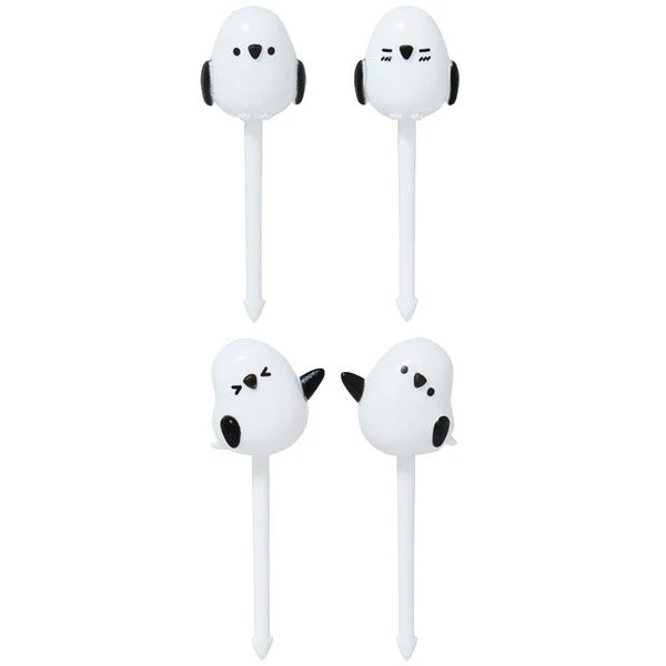 Food Picks - Long Tailed Tit aka Shima Enega Bento Accessories - Set of 4 - Image 2