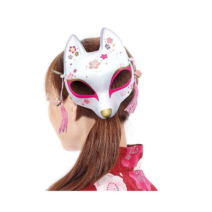Fox Festival Mask - Black & White - Image 3