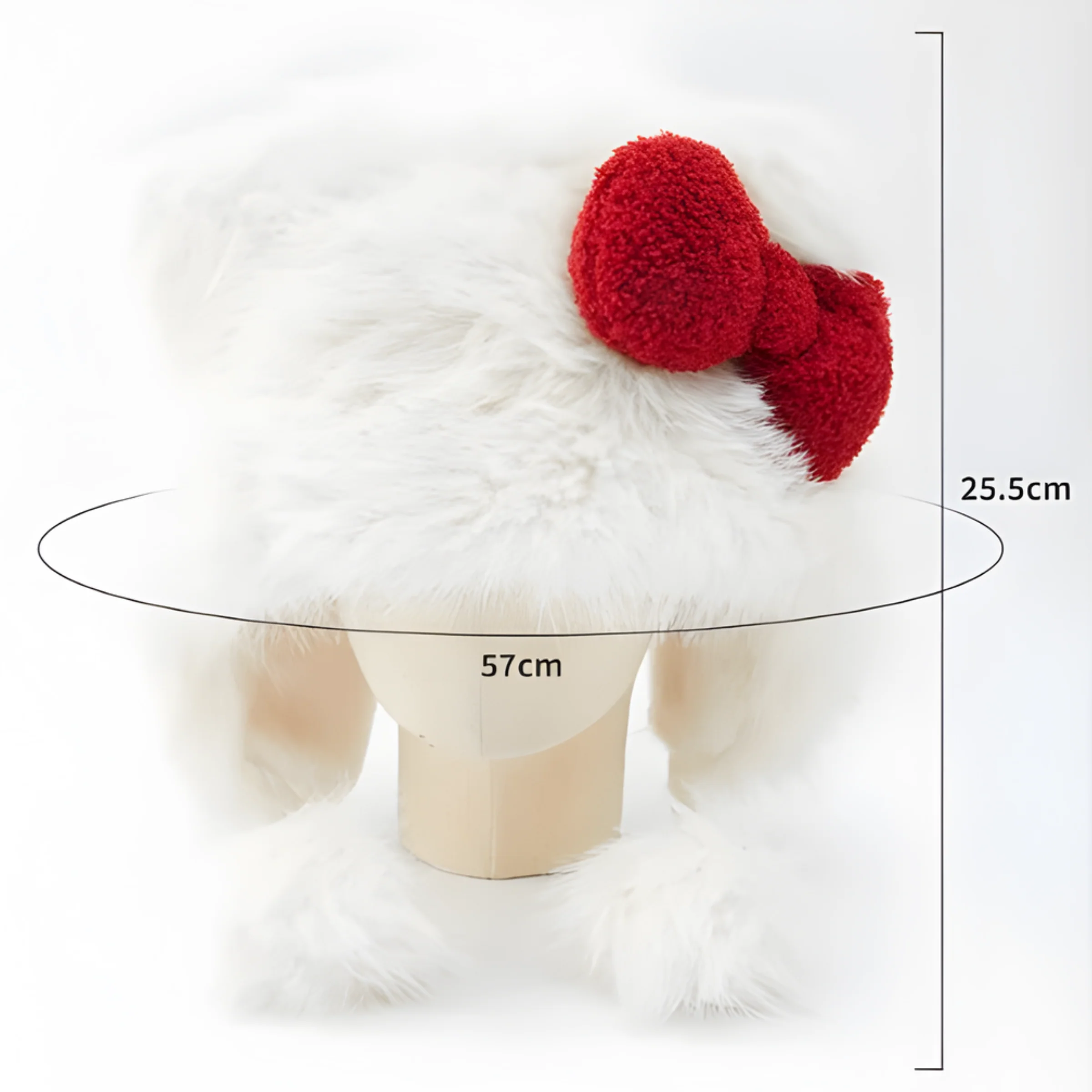 Hello Kitty Inspired Fluffy Winter Hat - Image 3