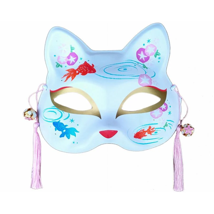 Neko Fox Festival Mask - Black & White - Image 4