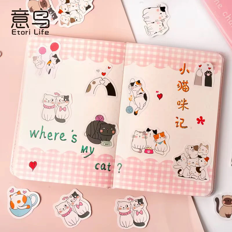 Sticker Box - Cute Cats- 45 Stickers - Image 3