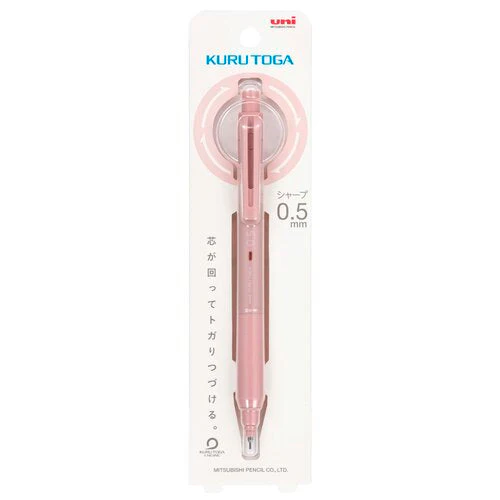 Uni Kuru Toga Mechanical Pencil - Limited Edition KS Model 0.5mm - Coral Pink - Image 2