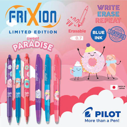 Pilot FriXion Clicker - 0.7mm - Limited Edition Sweet Paradise - Red Donut - Image 3