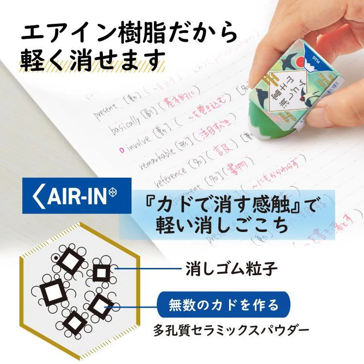 PLUS Air-In Mt. Fuji Eraser - Limited Edition - Green Spring - Image 4
