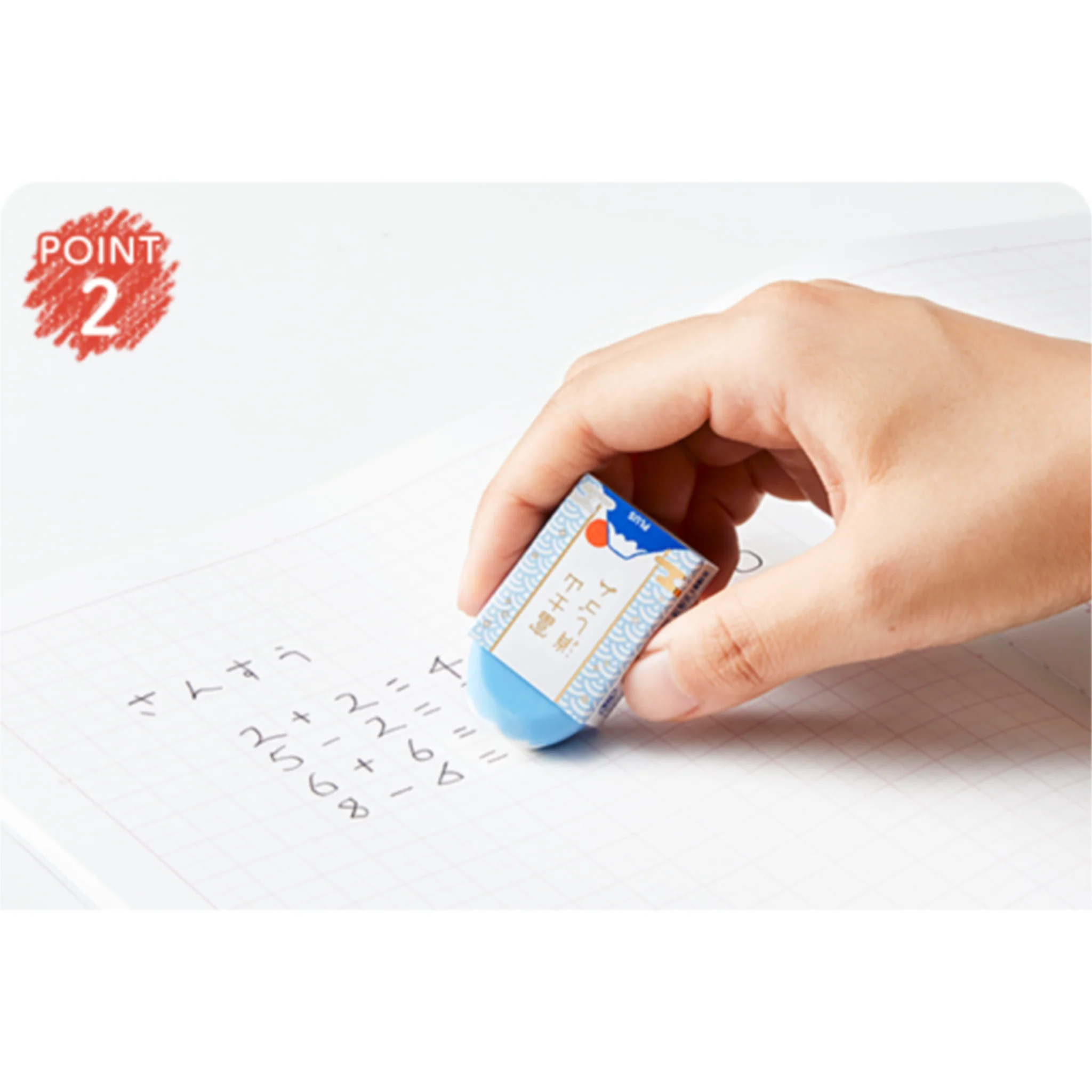 RESTOCK JUNE! PLUS Air-In Mt. Fuji Eraser - Standard Blue - Image 3