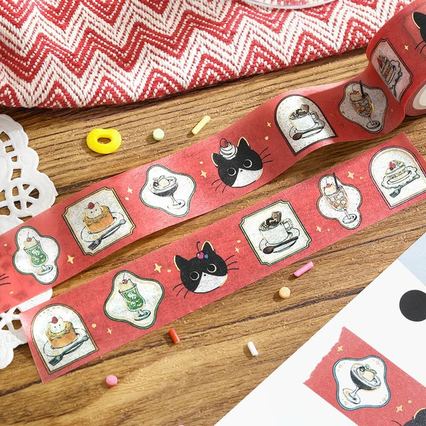 PRE-ORDER MAY! BGM Washi Tape - Black Cat Café - Frame - Image 3