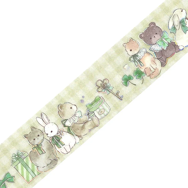 PRE-ORDER MAY! BGM Washi Tape - Marchen Party Holographic Foil - Garden - Image 2
