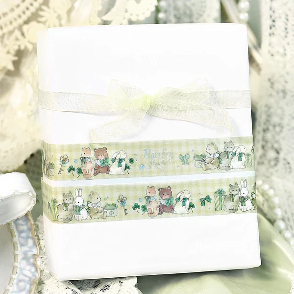 PRE-ORDER MAY! BGM Washi Tape - Marchen Party Holographic Foil - Garden - Image 5