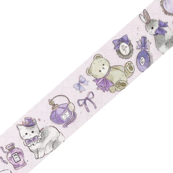 PRE-ORDER MAY! BGM Washi Tape - Marchen Party Holographic Foil - Perfume - Image 2