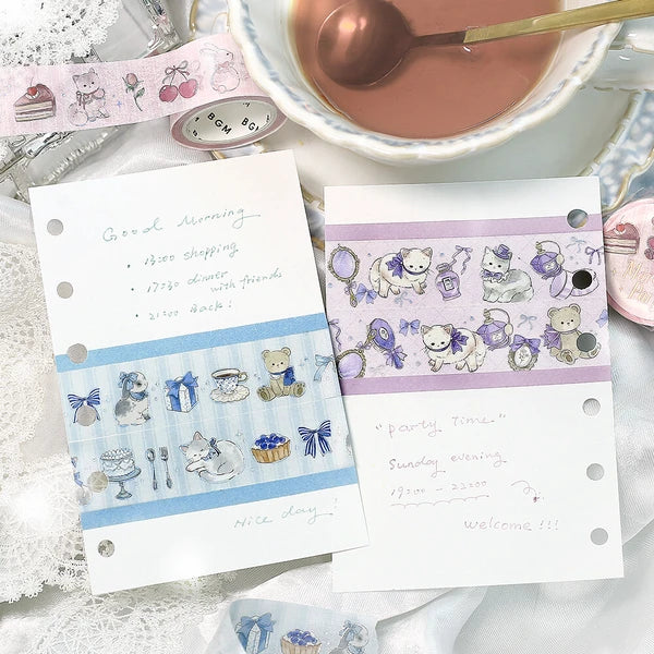 PRE-ORDER MAY! BGM Washi Tape - Marchen Party Holographic Foil - Perfume - Image 4